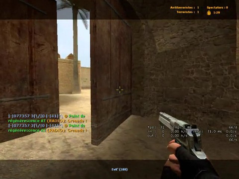 Cheateur qui se prend un one.