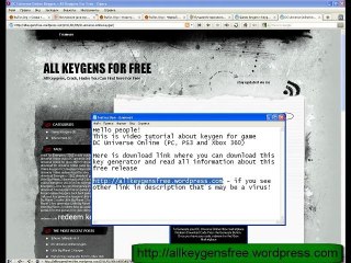 Free Game and Keygen DC Universe Online XBOX 360, PS3 and PC