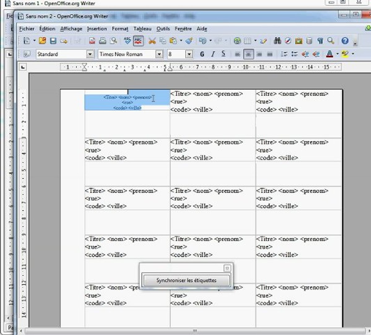 Planche Etiquettes Avec Openoffice Video Dailymotion