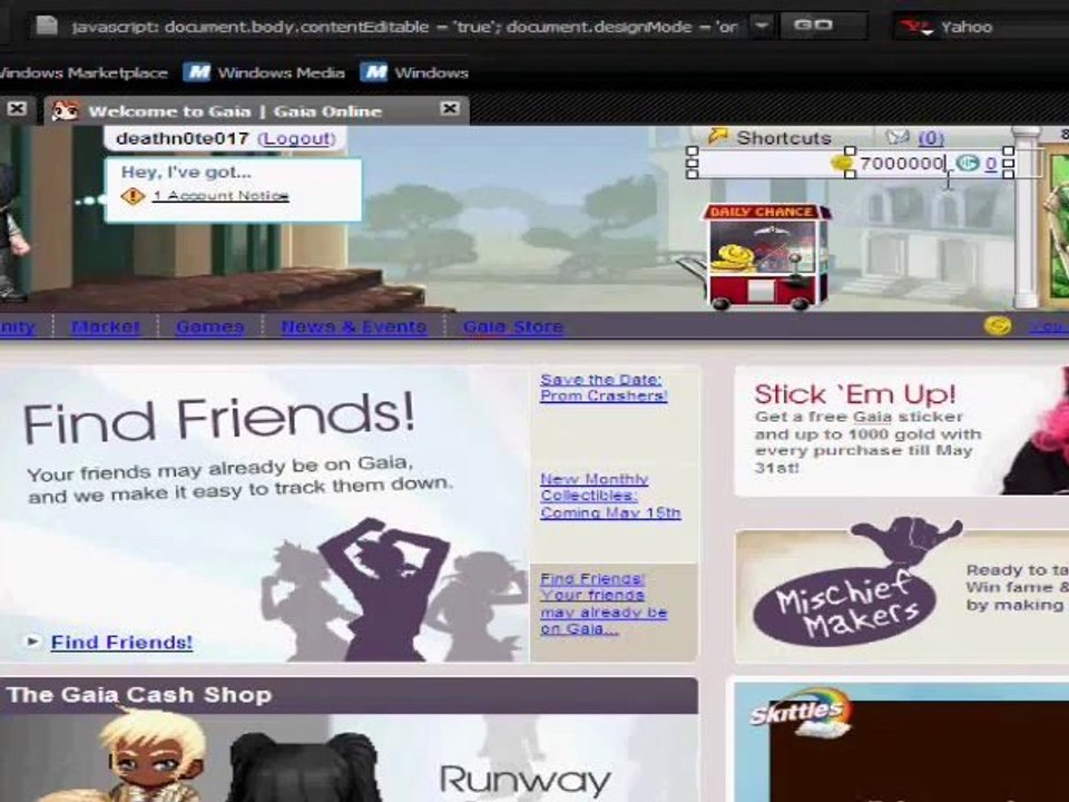 Gaia Online hack!!