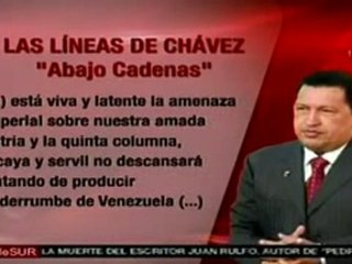 Chávez denuncia amenaza imperial contra Venezuela