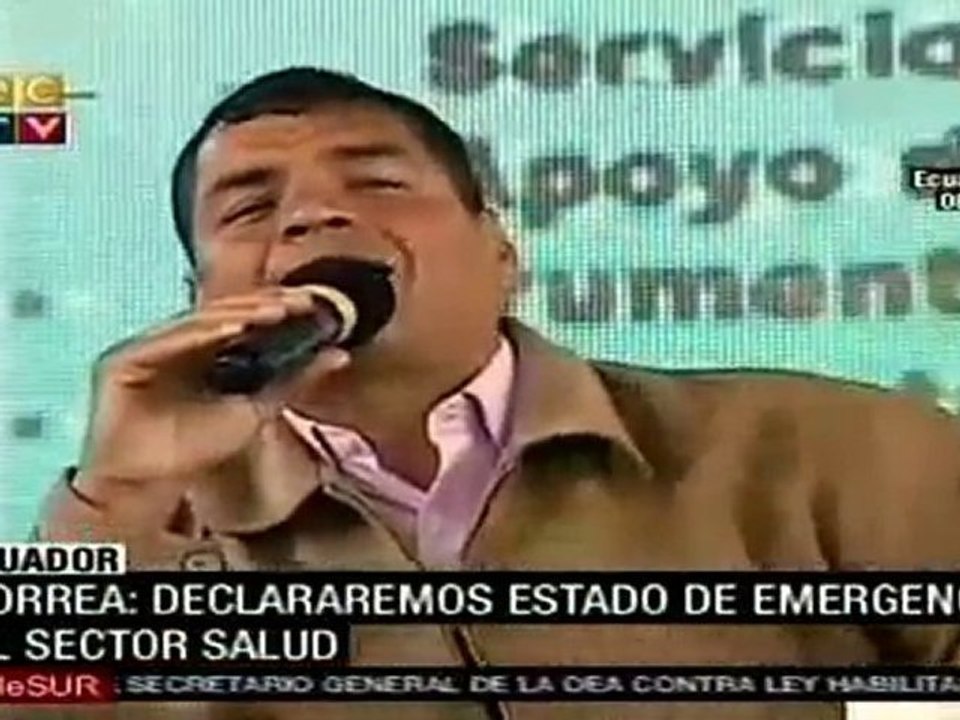 Anuncia Correa emergencia sanitaria y consulta sobre reforma judicial