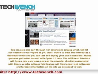 Opera 11 Beta Launched Tab Stacking Feature Added