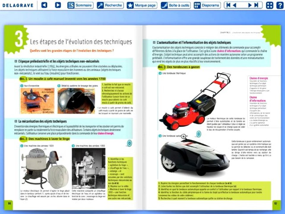 Démonstration Manuel numérique Technologie 4e Delagrave