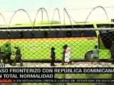 Total normalidad en frontera Haití-Dominicana