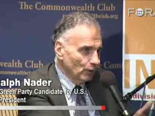 Ralph Nader Discusses Being Scapegoated 2000