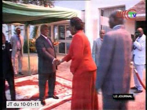 Cérémonie de vœux au ministre Isidore Mvouba