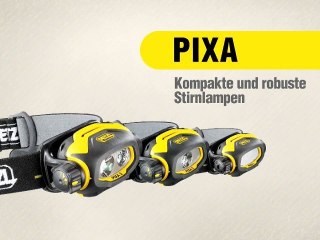 PIXA [deutsch] Kompakte und robuste Stirnlampen