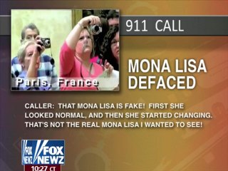 Funny 911- tourist complains about Mona Lisa at the Louvre