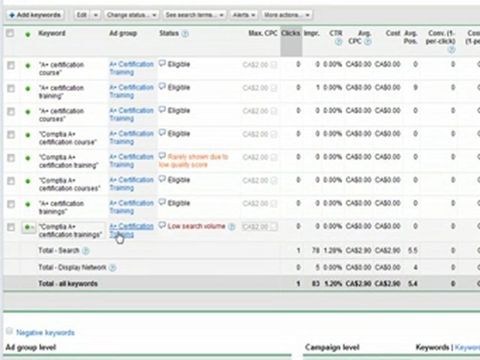 SEO Training: Add Negative Keywords to Adwords