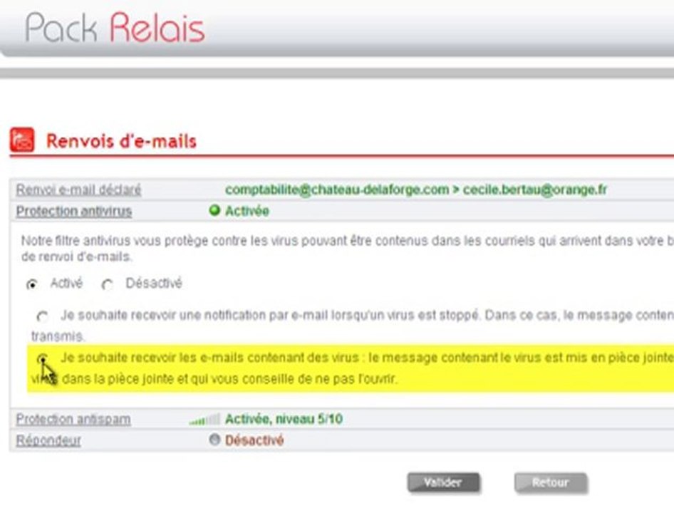 Configurer l'antivirus & l'antispam d'un Pack Relais NordNet