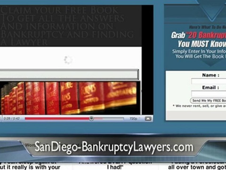 Bankruptcy Lawyers in San Diego CA Video 18 "Should I liste