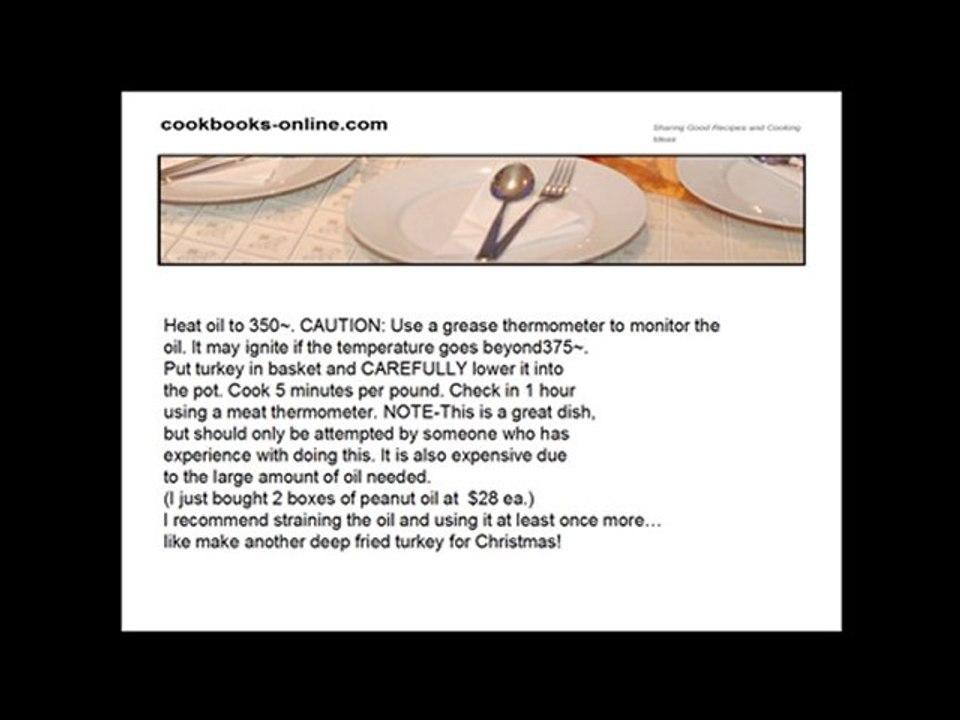 Cajun Deep Fried Turkey