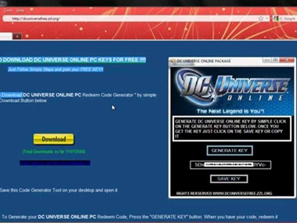 DC UNIVERSE ONLINE PC CD KEYS 100% GUARANTEED WORKING