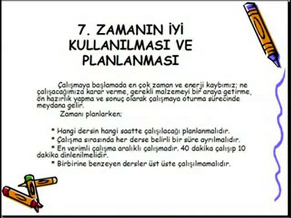 etkili ders çalışma yöntemleri