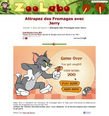 Jeu de rapidité avec Jerry et du fromage