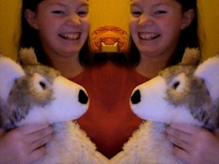 Moi et ma peluche (effet de Photo Booth)