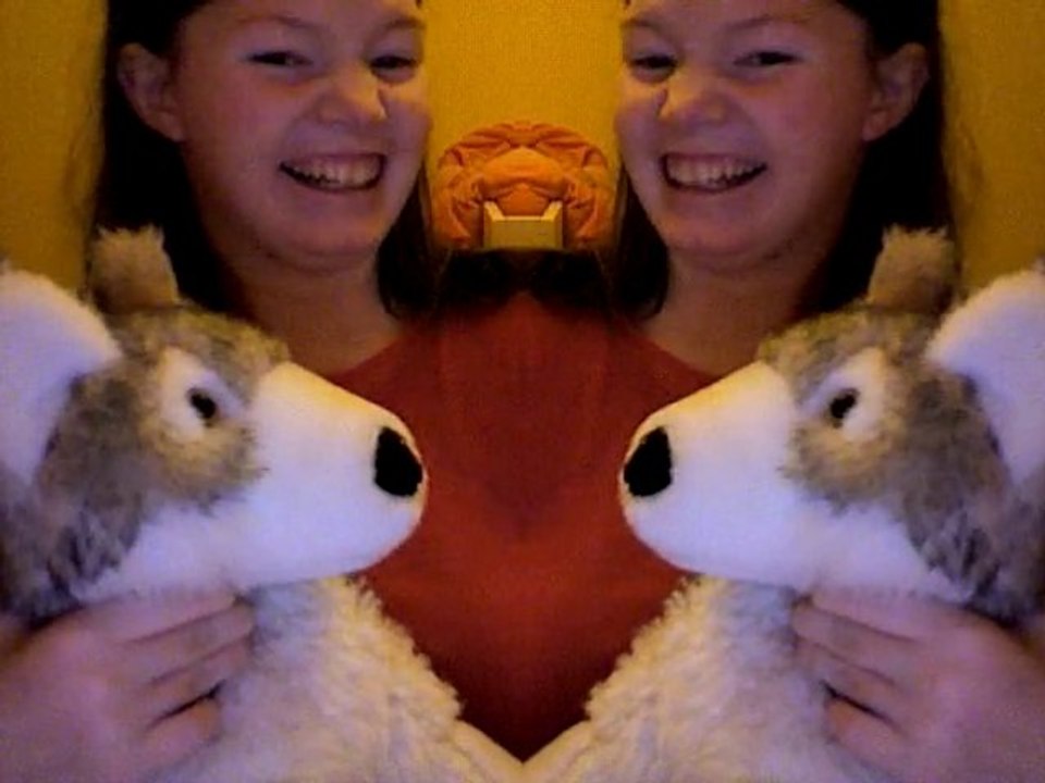 Moi et ma peluche (effet de Photo Booth)