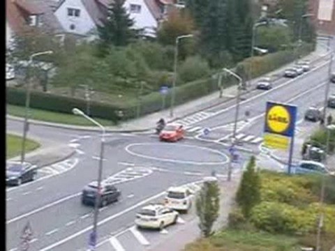 Erfurt hat seinen ersten Kreisverkehr