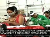 Industria local peruana alarmada por eliminación de aranceles a productos extranjeros