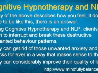 Anxiety and Panic Attacks? Cognitive Hypnotherapy can help
