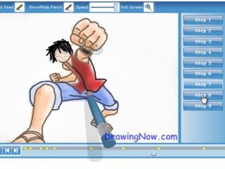 How to draw Luffy