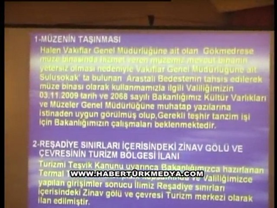 TURİZM DEĞERLENDİRME TOPLANTISI