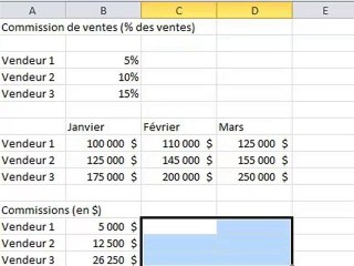 Excel: Exercice de référence relative et absolue