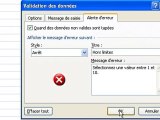 Excel: La Validation - valider l'entré des données