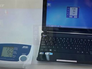 Broadcom shows a demonstration of Bluetooth 4.0 technology.