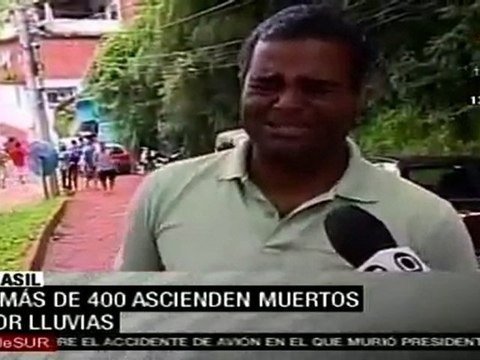Asciende a 400 el número de muertos por las lluvias en Río de Janeiro