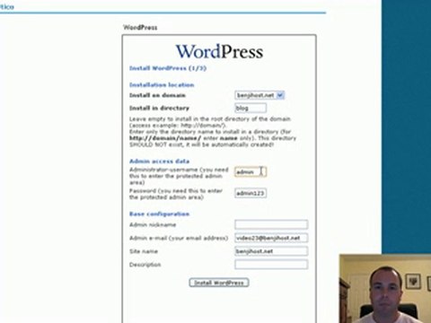 Installing WordPress in cPanel