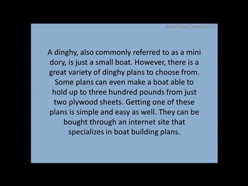 Using Dinghy Plans to Build a Dinghy Is Fun