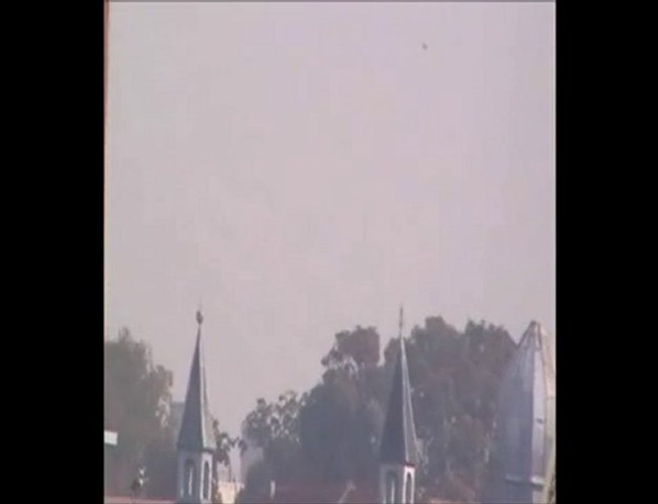 Ufo From Behind Church Tower.