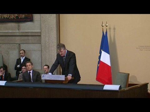 Jean-Paul Delevoye. Séance d'inauguration CESE 14-01-2011