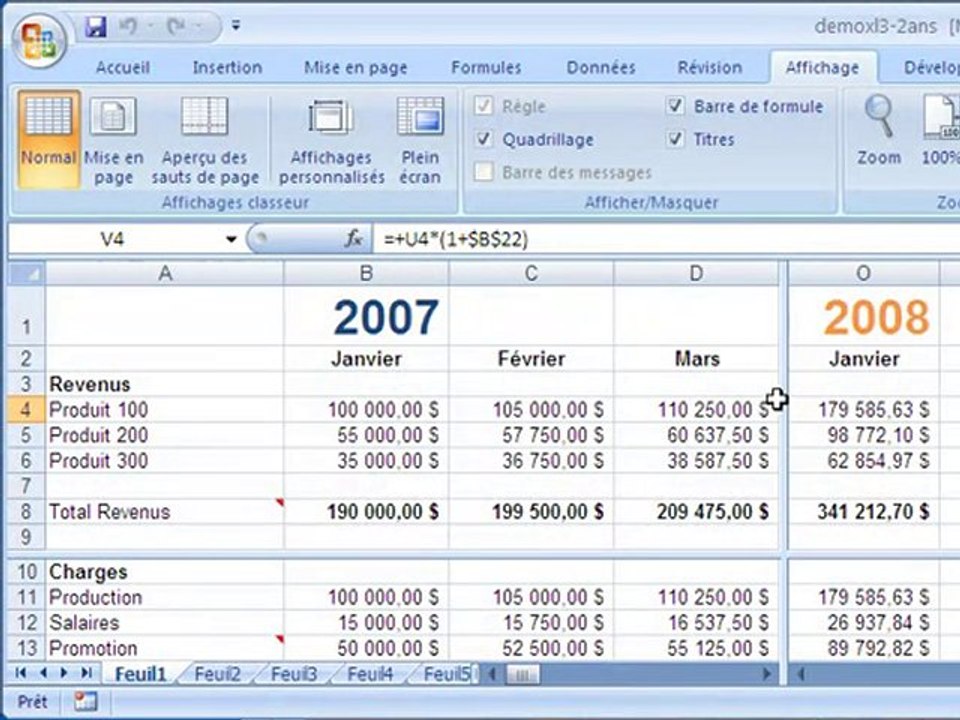 Excel 2007/2010 : l'onglet Fenêtre