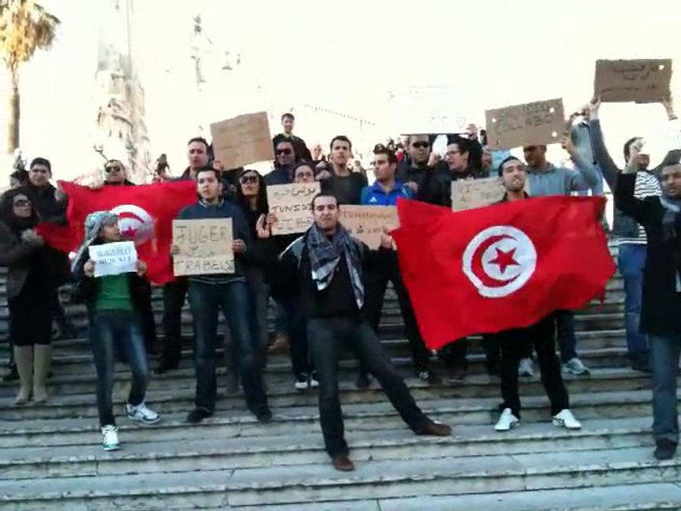 Manifestation pro peuple Tunisien à Marseille 15 janvier
