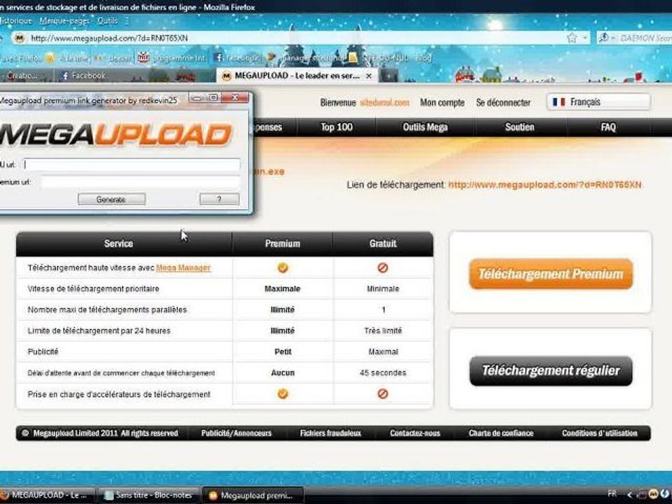 Megaupload Premium Gratuit