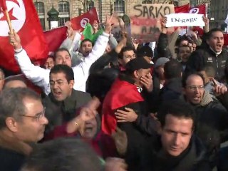 Le PS à la manifestation de soutien au peuple tunisien