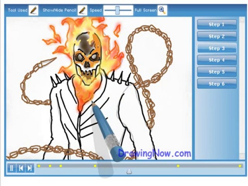 How to draw Ghost Rider