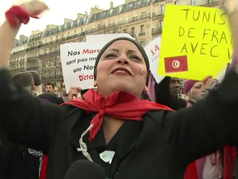 Tunisie: manifestation de solidarité à Paris