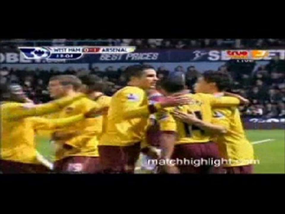 Arsenal West Ham 15 janvier 2011 (3-0) buts