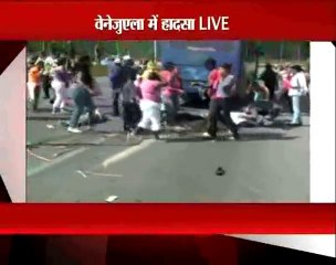 Bus Runs Over Protesters on Highway   Venezuela