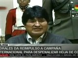 Morales da reimpulso a su campaña internacional para despenalizar hoja de coca