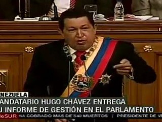 Entrega de informe de la gestión 2010 de Hugo Chávez