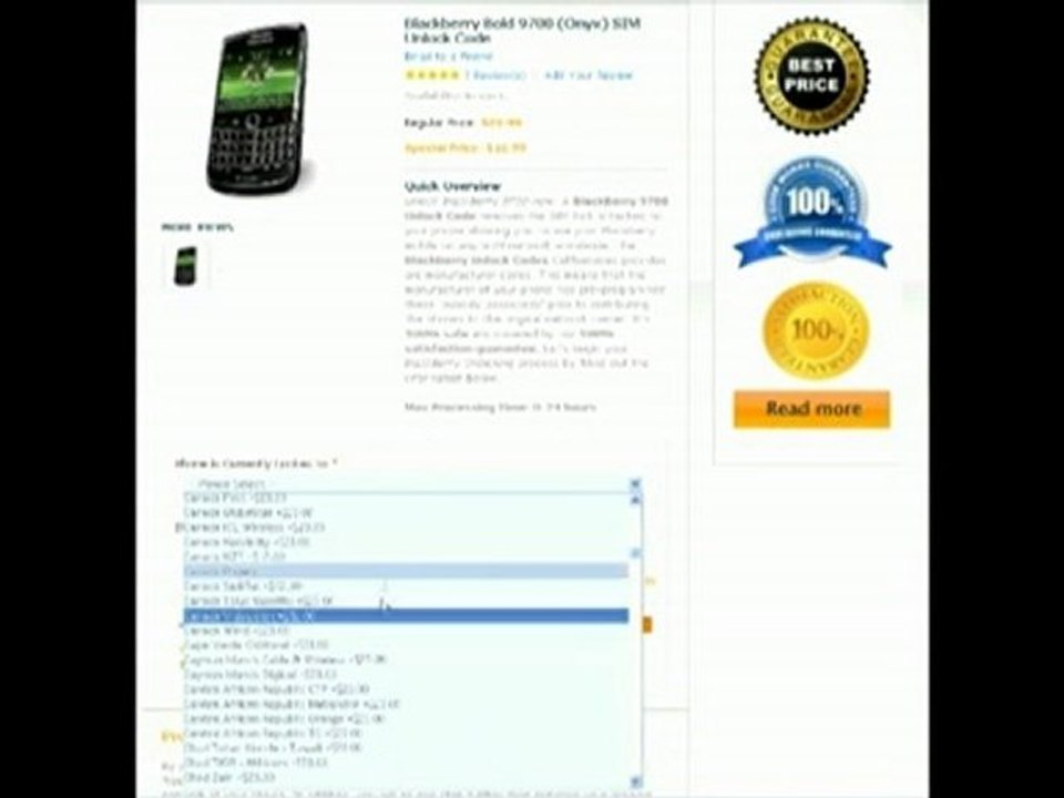How to Unlock a BlackBerry Torch 9800 (AT&T Rogers Bell)