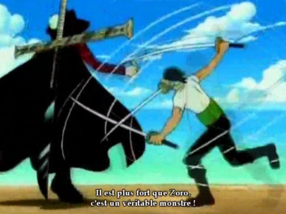 One piece Saga EastBlue Mihawk Vs Zoro
