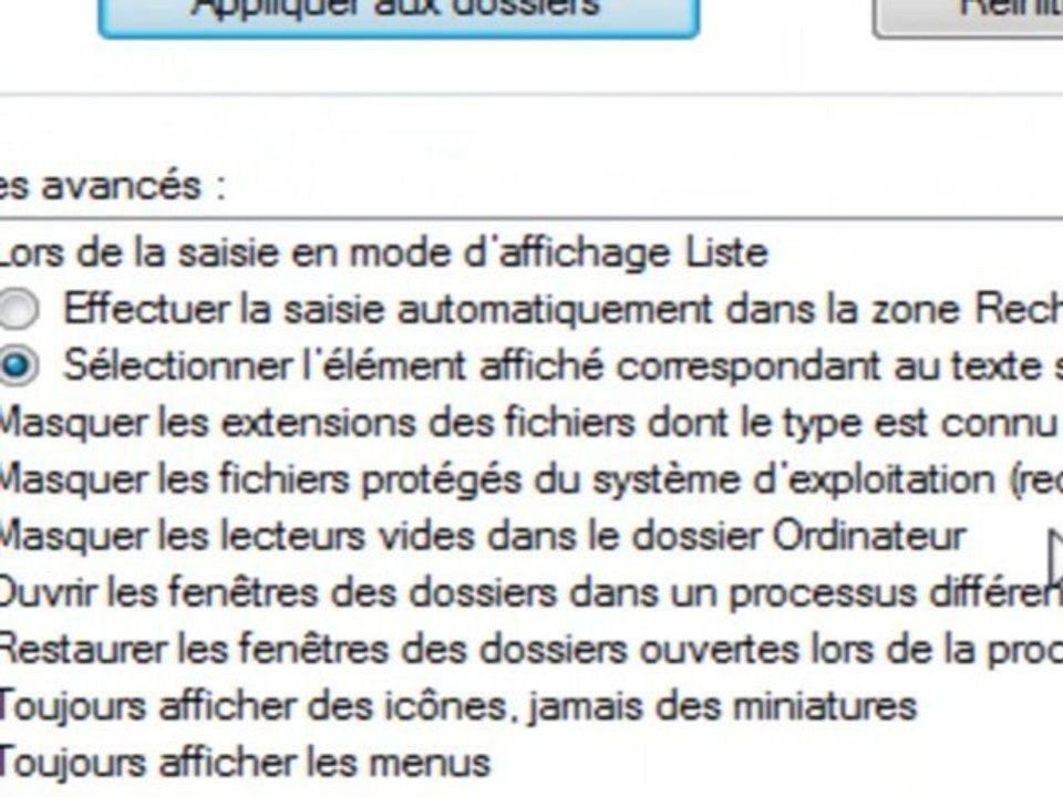 Afficher les extensions des fichiers