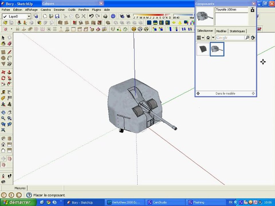 Cdt. Bory sur Sketchup 8.(02) Rendu image sur Kerkitéa