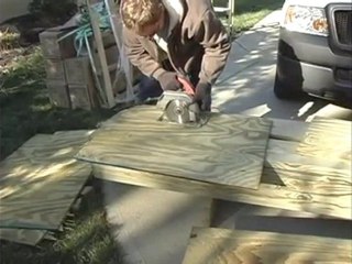 How to Build a Pergola - 4.Cut Plywood for Pergola